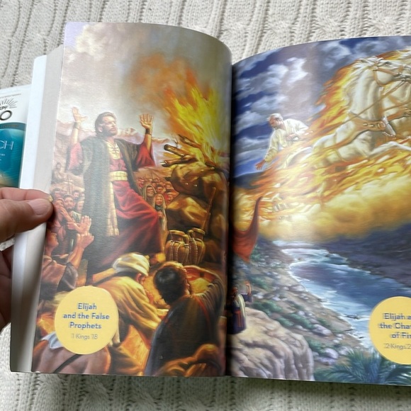 The Holy Bible for Kids 1148 pages with colored images paperback blue cover - Picture 12 of 12